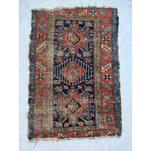 Antique Persian Karaja Rug 3 x 4 For Sale - Image 9 of 9