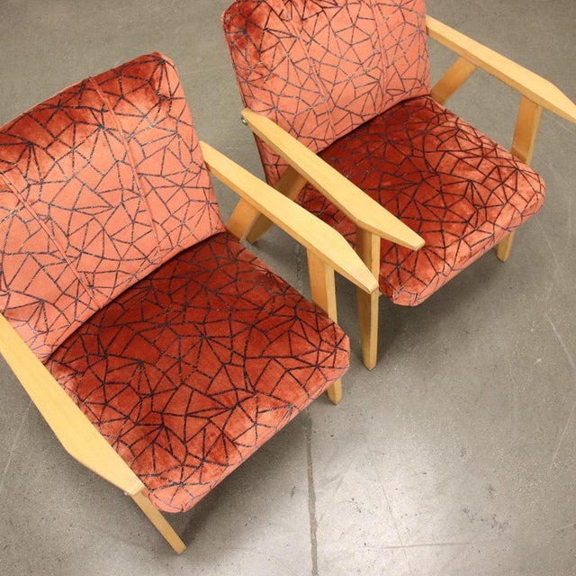 Set of Beech Foam Armchairs, Italy, 1960s For Sale - Image 5 of 9