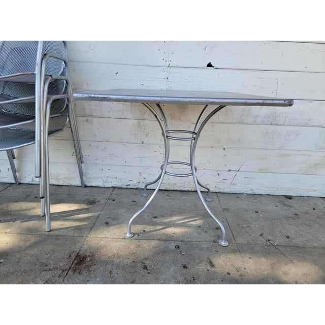 Vintage Aluminum Patio Table & 4 Chairs Chairish