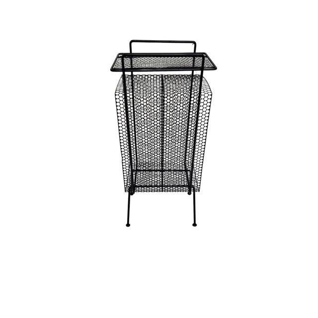 1950s Mid Century Modern Wire Telephone Table Mesh in the Style of Richard Galef For Sale - Image 6 of 8
