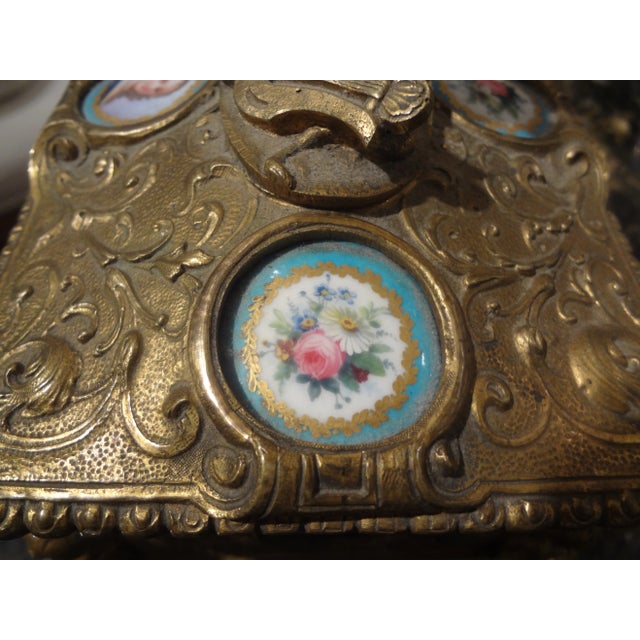 Metal 19th Century French Bronze Jewel Casket For Sale - Image 7 of 13