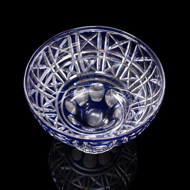 1930s Vintage English Glass Decorative Bowl For Sale - Image 6 of 12