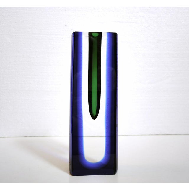 Vintage Glass Sommerso Vase by Pavle Havelka for Princ Art Glass, Czech, 1990s For Sale - Image 11 of 18