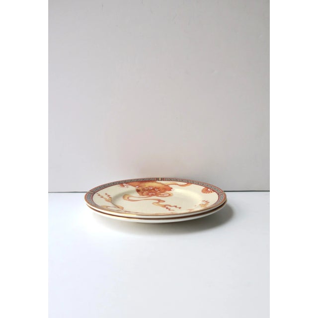 Wedgwood Dragon Foo Dog Porcelain Plates, Set of 2 For Sale In New York - Image 6 of 12