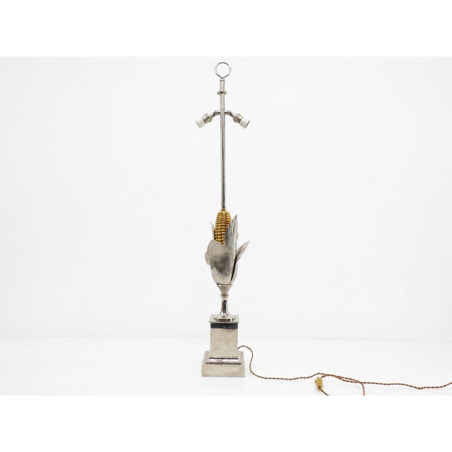 A rare lamp base by Maison Charles, France, made around 1970. This iconic model features the famous "Corn Ears" motif,...