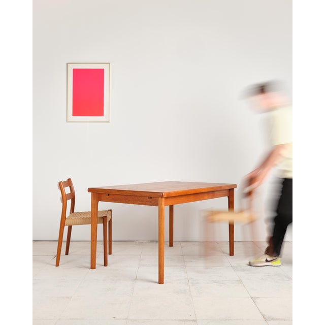 Brown Mid-Century Danish Extendable Dining Table in Teak by Henning Kjaernulf for Vejle Stole & Møbelfabrik, 1960s For Sale - Image 8 of 18