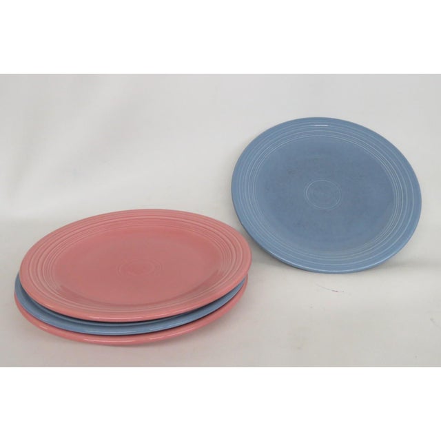 This brilliant Set of 4 Dinner Plates is made of ceramic. These beautiful vintage plates were made by Fiesta, specifically...