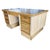 Mid-Century Modern Restored Mid-Century Vertically Stacked Rattan & Mahogany Executive Desk For Sale - Image 3 of 11