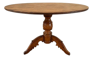 Antique Style Old Pine Round Farmhouse Kitchen Table