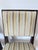 Crate & Barrel Set of 2 Cherish-Bar Stools From Crate & Barrel With Romo Striped Textured Velvet Upholstery Seat Covering For Sale - Image 4 of 12