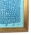 An original whimsical folk art painting by artist Ruth Arenz, featuring a stylized blue hen/chicken/rooster with white...