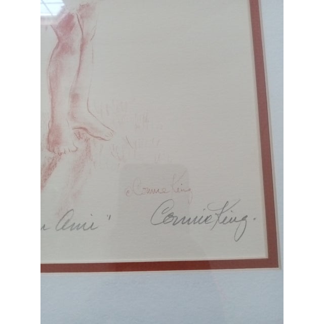 ORIGINAL Artist Proof & Signed lithograph "Mon Ami" By Connie King. The lithograph is 10"x14" inside a 16"x20" gold frame....