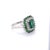 Early 21st Century 3.20 Carat Green Tourmaline Tsavorite Diamond Gold Engagement Ring, Size 7 For Sale - Image 5 of 8