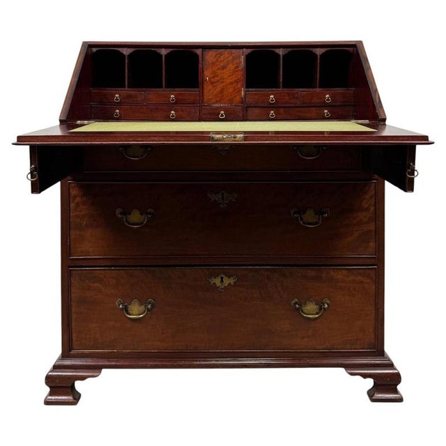 A handsome and beautifully proportioned 18th-century Georgian mahogany bureau, combining refined period styling, excellent...