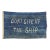 Large Patchwork Indigo Flag, Don't Give Up the Ship, Unique For Sale