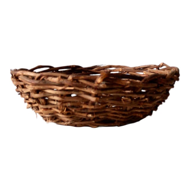 Vintage Twig Basket Bowl Chairish