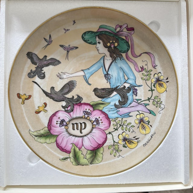 Virgo Zodiac Sign Plate in Porcelain by Ole Winther for Hutschenreuther, 1979 For Sale - Image 6 of 6