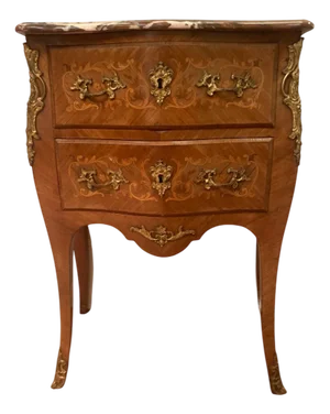 Small Curved Chest of Drawers in Veneered Wood