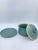 1960s Vintage Studio Pottery Covered Berry Bowl With Lid and Drip Plate, Blue Green Ceramic Colander, Signed Handmade Produce Keeper For Sale - Image 5 of 13