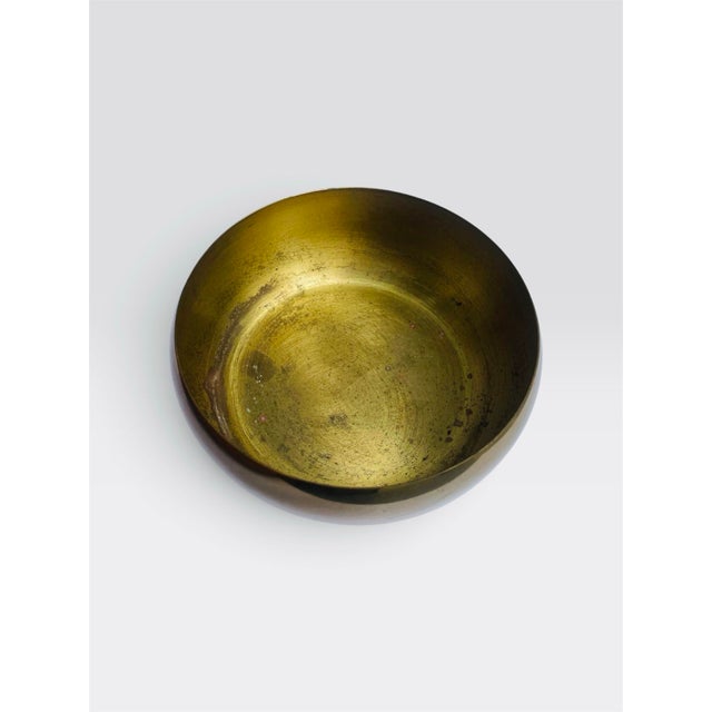 Tribal Vintage Polished Brass Bowl/Pot With Seated Buddha Figures For Sale - Image 3 of 4