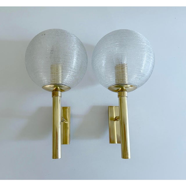 Vintage Brutalist Glass Sconces from Doria Leuchten, Germany, Set of 2 For Sale - Image 17 of 17