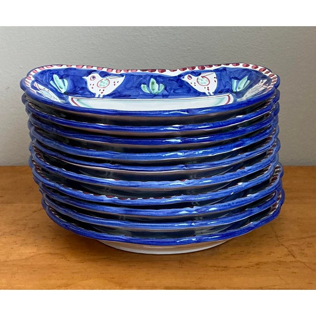 Vintage Italian Solimine Glazed Ceramic Salad Plate - Set of 10 For Sale - Image 4 of 12