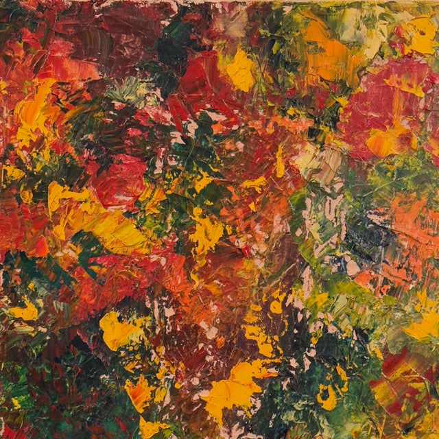 Contemporary Untitled Abstract Expressionist Impasto Oil Painting, Signed For Sale - Image 3 of 6