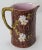 Large Size Antique American Victorian Majolica Dogwood Tree & Flower Pitcher For Sale - Image 13 of 13