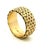 A substantial vintage cigar band crafted in 14K yellow gold, distinguished by an intricate basket-weave motif extending...