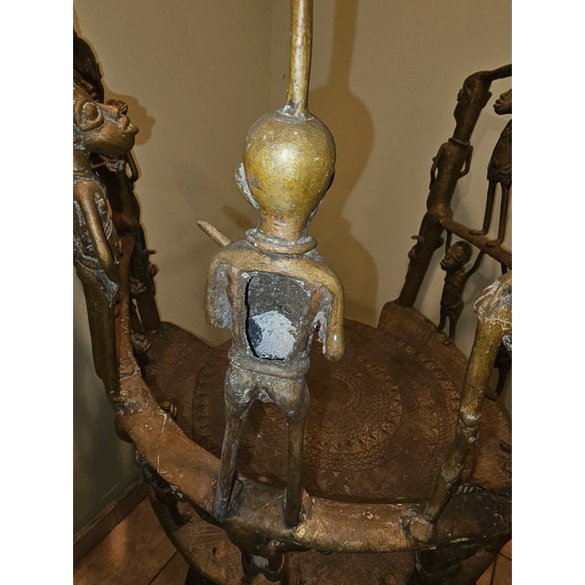 Mid 20th Century Cameroon Bronze Female Ceremonial Throne For Sale - Image 11 of 14
