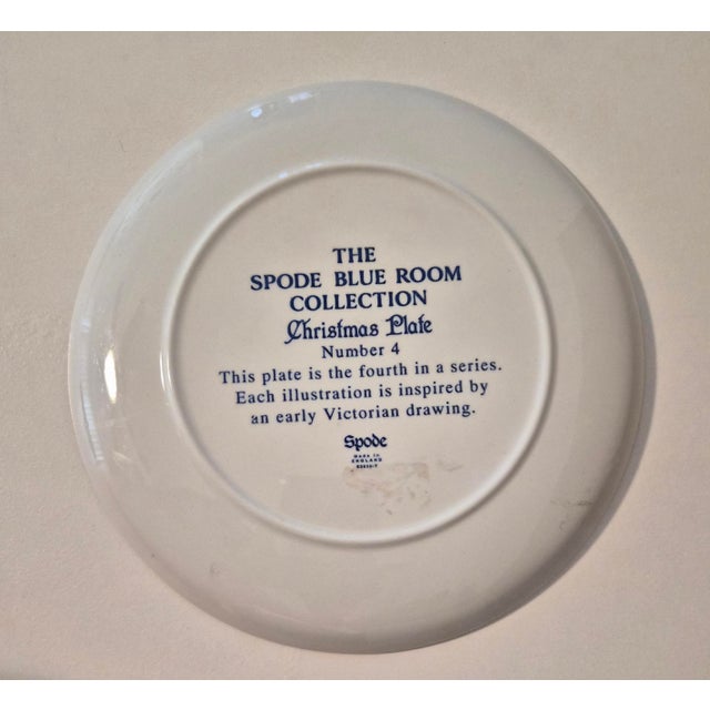 Vintage Spode Blue Room Victorian Christmas Plates - Set of 4 For Sale - Image 9 of 9