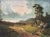 This is a lovely original oil painting showing a sheep herder with two little children and dogs in the foreground. One...