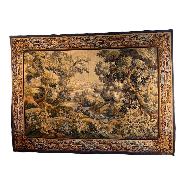 Aubusson Large Wall Hanging Verdure Tapestry France For Sale