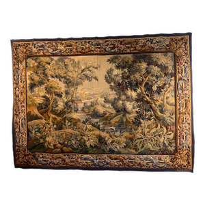 Aubusson Large Wall Hanging Verdure Tapestry France