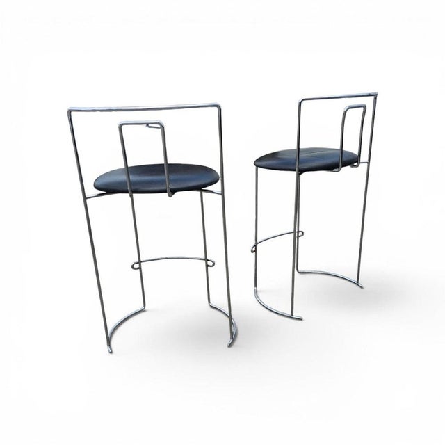 Black Leather Gaja Stools by Kazuhide Takahama for Simon Gavina, Set of 2 For Sale - Image 18 of 18