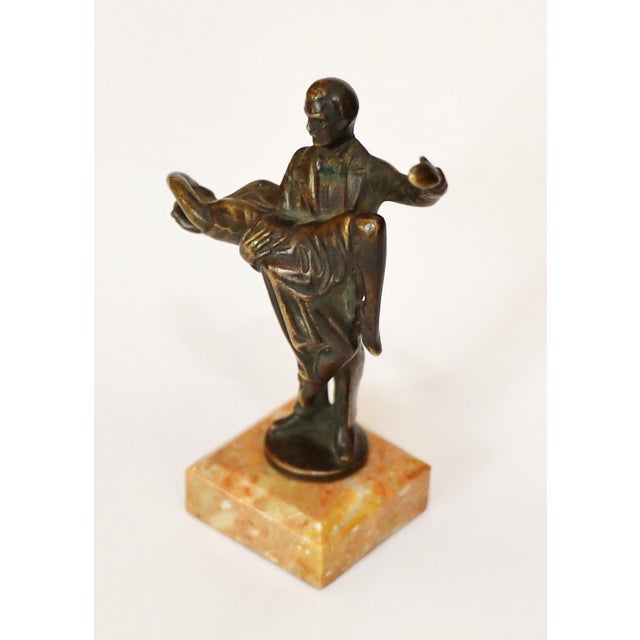 Dancing Couple in Bronze & Marble, 1920s For Sale - Image 9 of 10