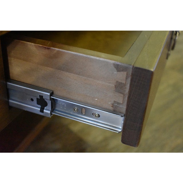 Crafters and Weavers Mission Crofter Style 1 Drawer Coffee Table - Walnut Stain For Sale In Chicago - Image 6 of 7
