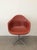 Red Armchairs and One La Fonda Chair by Charles & Ray Eames for Herman Miller, 1970s, Set of 6 For Sale - Image 8 of 14