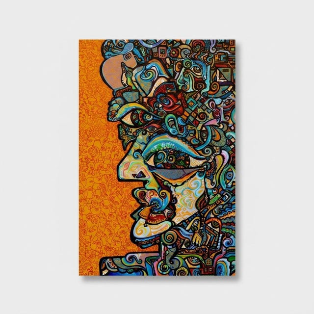 This is a one-of-a-kind original cubist painting by San Diego artist, Alexander Arshansky. Its dimensions are 36" x 24" x...
