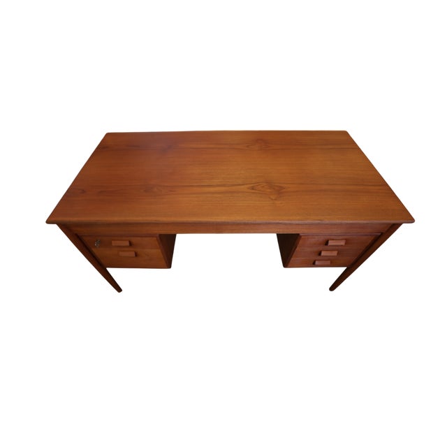 Søborg Møbelfabrik Teak Desk by Børge Mogensen for Søborg Møbelfabrik, Denmark, 1960s For Sale - Image 4 of 12