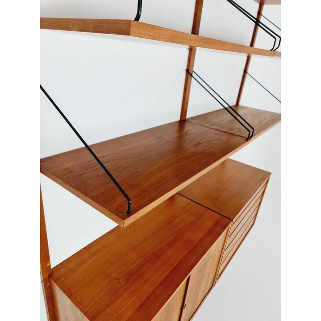 Mid-Century Danish Teak Wall Unit by Poul Cadovius for Cado, 1960s For Sale - Image 6 of 11