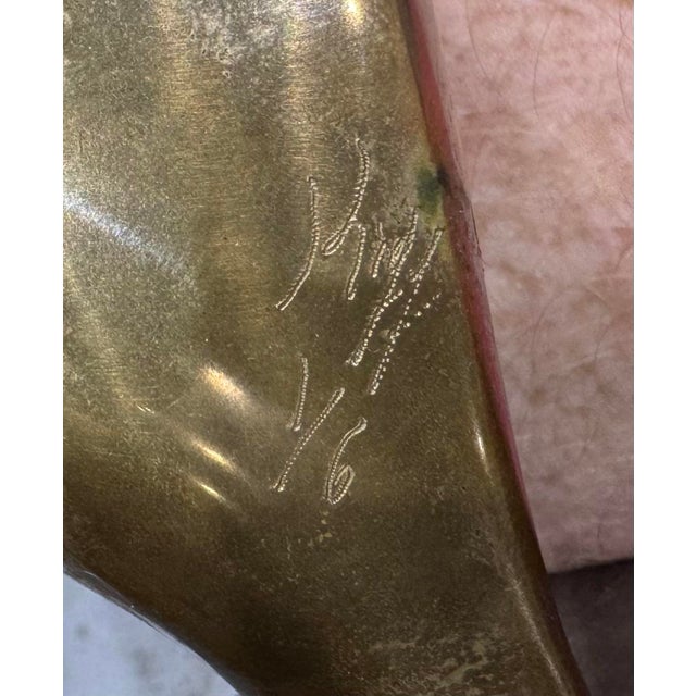 Late 20th Century Most Unusual Studded Antonio Kieff 1/6 Abstract Modern Bronze Sculpture on Marble For Sale - Image 9 of 11