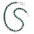 Traditional Malachite With Sterling Silver Accents Necklace For Sale - Image 3 of 7