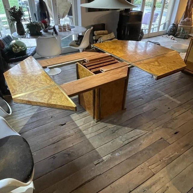 Vintage Hollywood Regency Dining Table by Jean-Claude Mahey, 1970 For Sale - Image 9 of 18