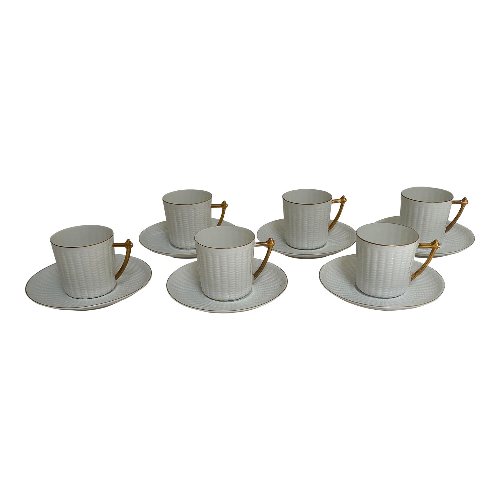 CH.FIELD HAVILAND 3点SET Mid 20th Century C H Field Haviland Limoges Demitasse/Espresso Set