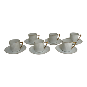 Mid 20th Century C H Field Haviland Limoges Demitasse/Espresso Set- 12 Pieces