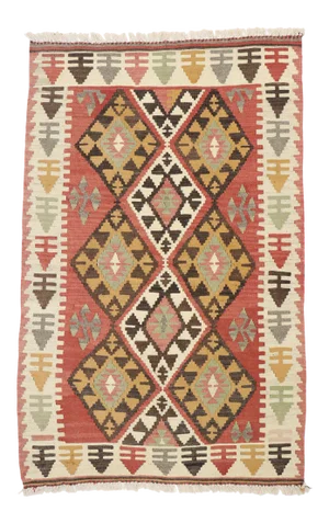 Vintage Persian Shiraz Kilim Rug - 03'01 X 04'10