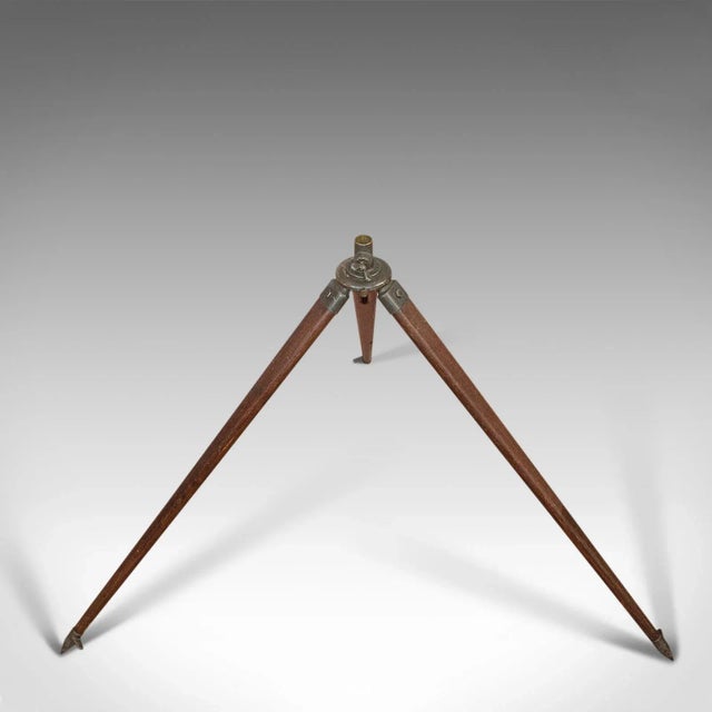 20th Century Oak and Bronze Telescope Tripod For Sale - Image 11 of 12