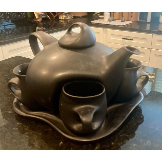 Black 1970s Peter Saenger “Star Trek” Tea Set - Set of 5 For Sale - Image 8 of 9
