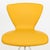 Postmodern Italian Postmodern Yellow Leather Swivel Chair For Sale - Image 3 of 5